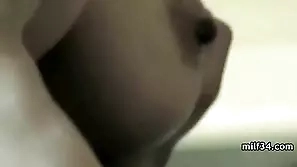 Mature woman gets a facial after a hardcore workout blowjob boobs busty