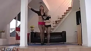 Mature woman in lingerie and stockings gives a blowjob and gets fucked blonde blowjob cock suck