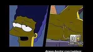 Simpsons porn sex night with mature and creampie blowjob cartoon cream