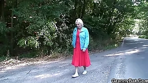 Mature granny gets picked up and banged in public banged gilf grandma