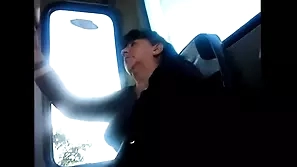 Flashing dick in public: Mature man exposes himself on bus car dick flashing